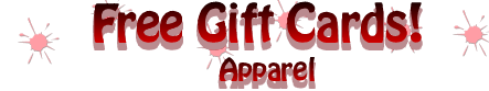 free apparel gift cards, free apparel, free clothes, free clothing